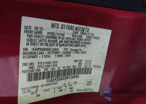 2011 Ford Focus Ses from USA, damaged, VIN 1FAHP3GNXBW136840